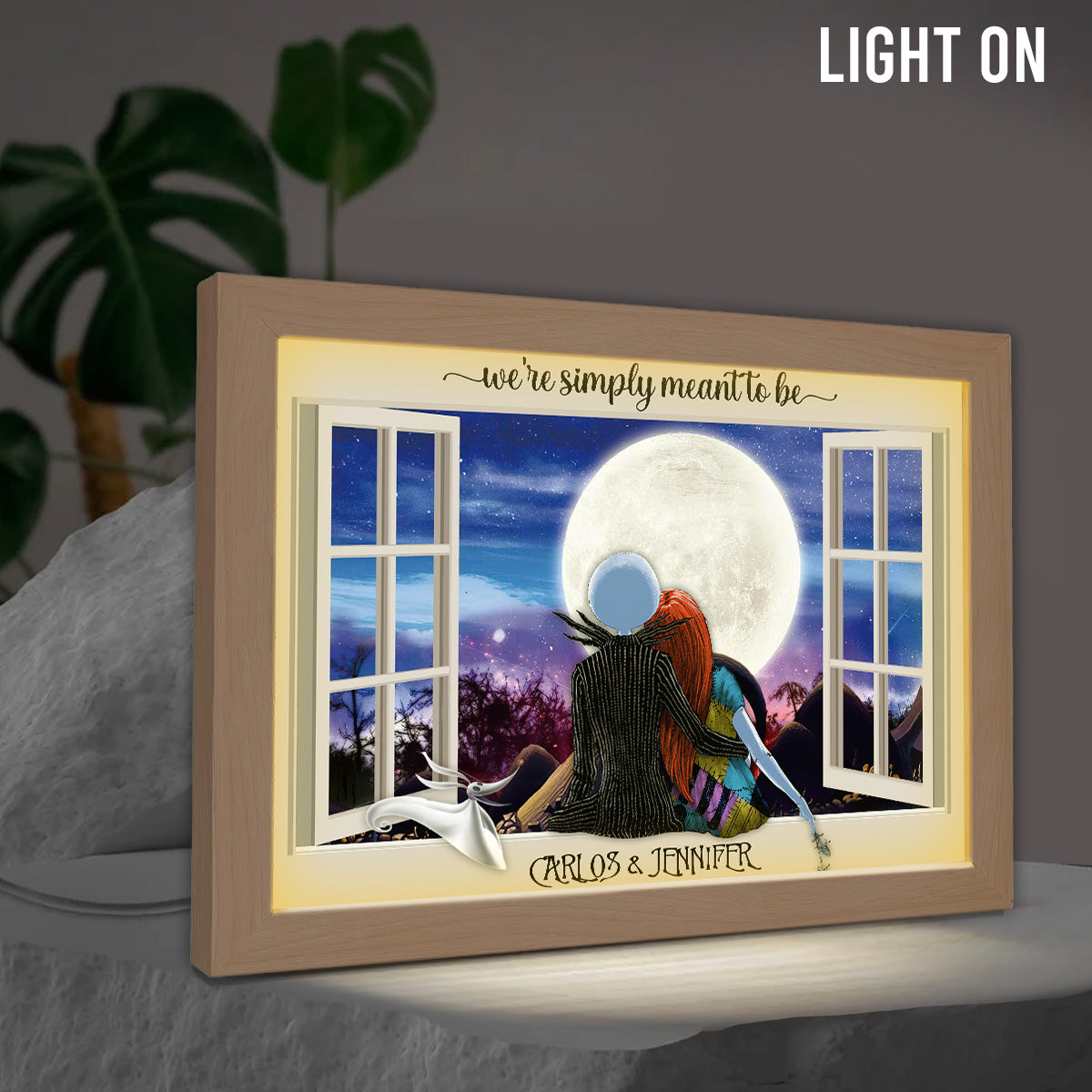 Personalized Light Photo Frame Custom Couple Gift for Anniversary Light Photo Frame GradoCreations