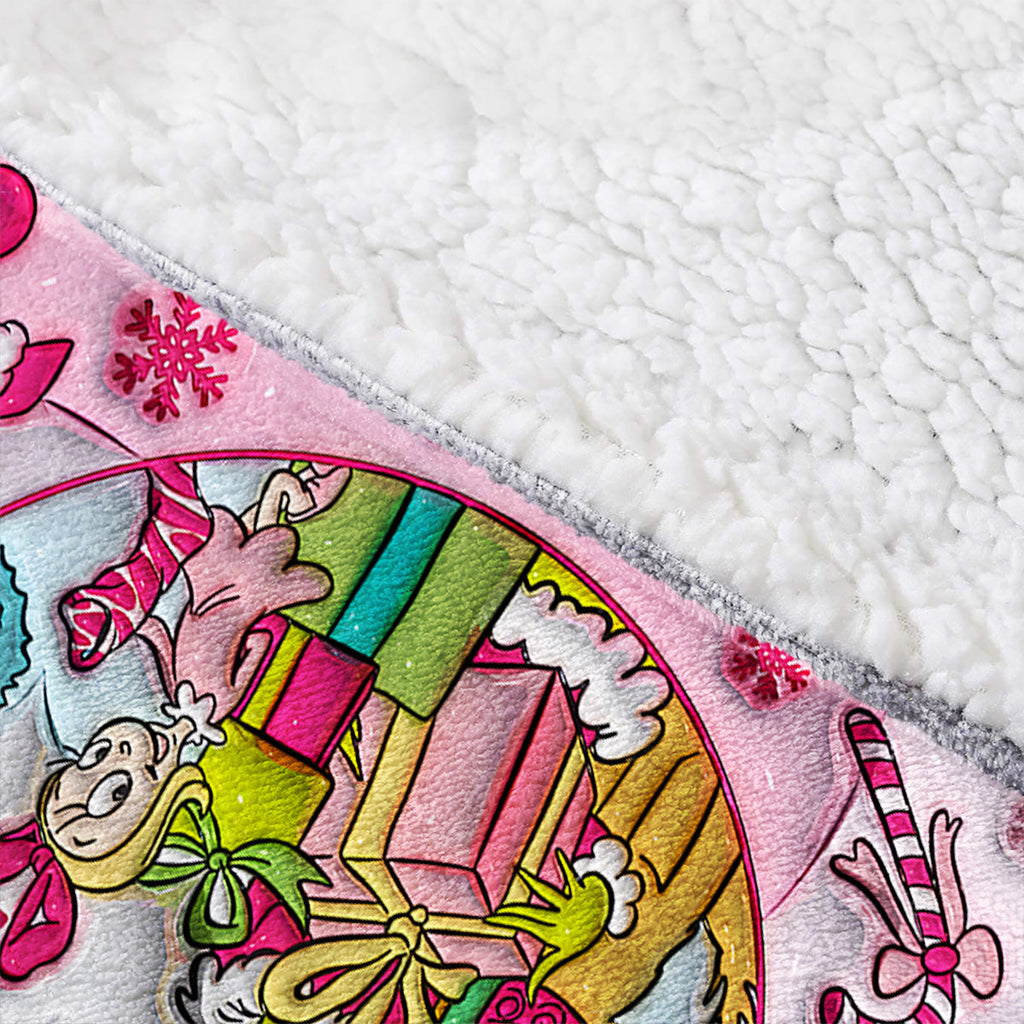 Personalized Merry Grinchmas Blanket Hoodie for Kids - Custom Name Christmas Gift Blanket Hoodie GradoCreations