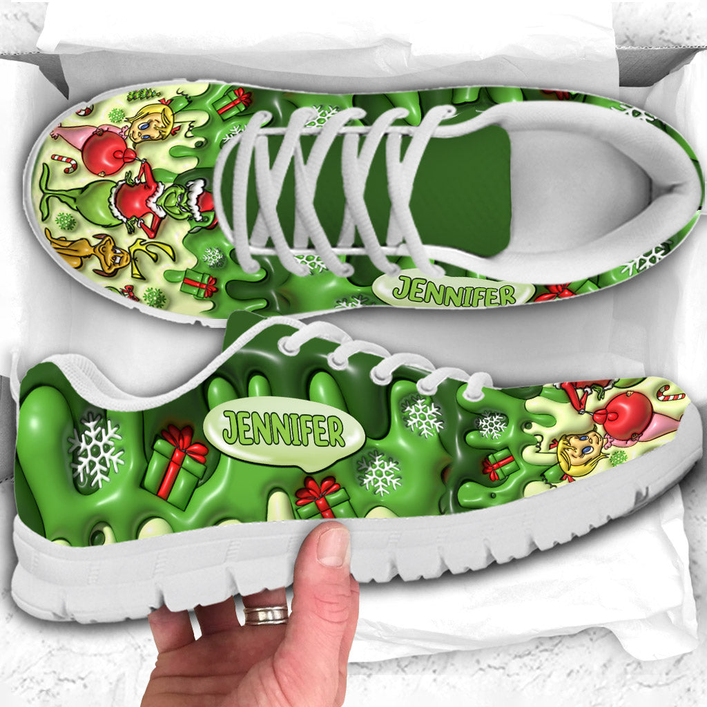 Personalized Christmas Sneakers Custom Name Gift Idea Sneakers GradoCreations