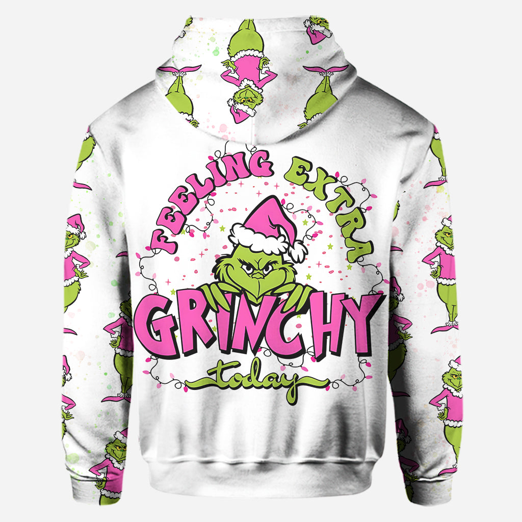 Personalized Grinch Hoodie and Leggings Christmas Outfit Hoodie & Leggings GradoCreations