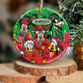 Personalized Ceramic Circle Ornament Christmas Gift for Kids Ceramic Circle Ornament GradoCreations