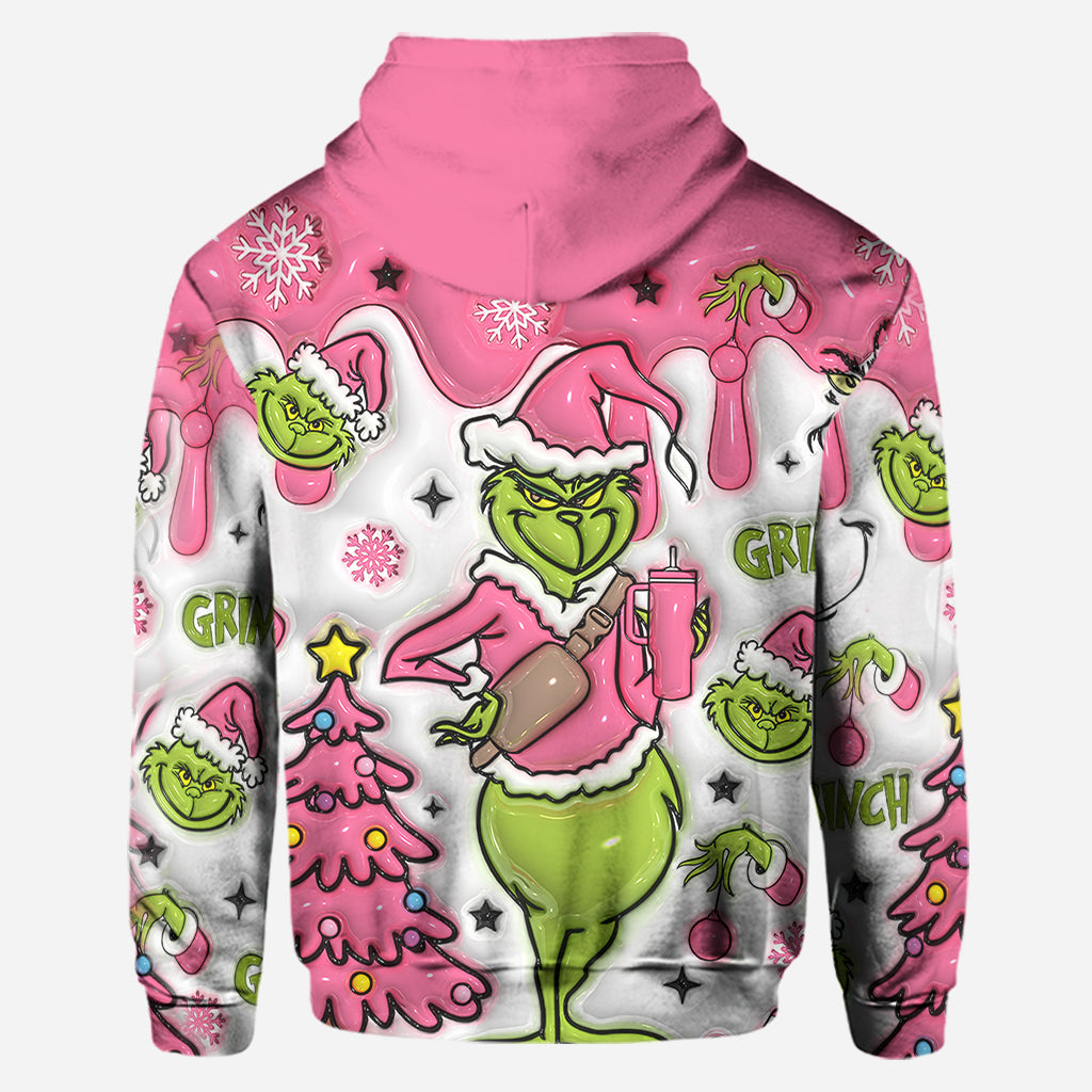 Personalized Pink Snowflakes Hoodie & Leggings Custom Name Gift for Her Hoodie & Leggings GradoCreations