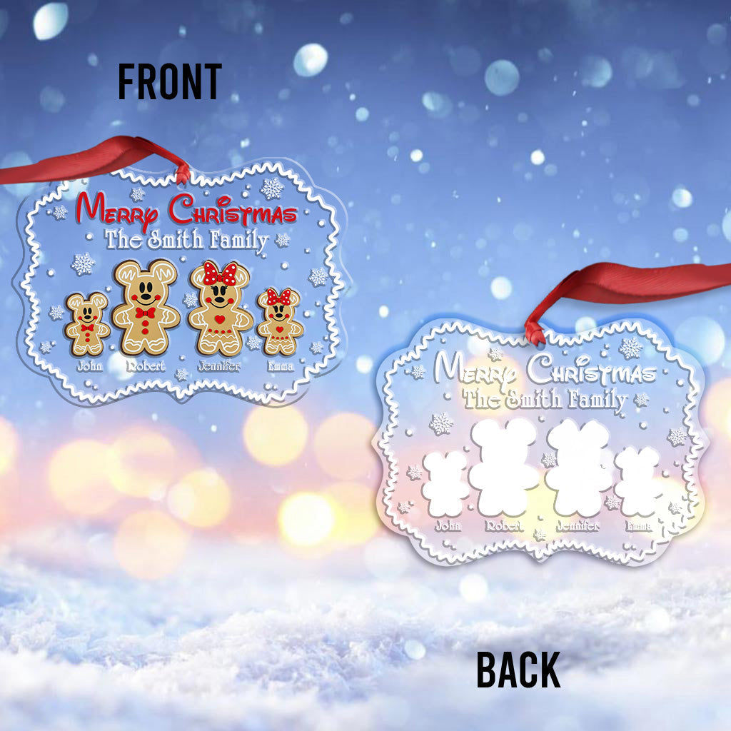 Personalized Christmas Ornament Custom Family Gift Acrylic 3mm One-sided Ornament GradoCreations