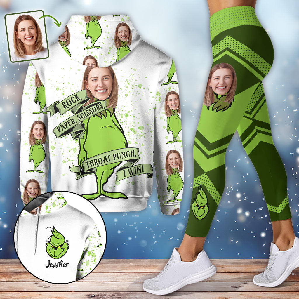 Personalized Grinch Hoodie & Leggings Set Custom Name Gift for Christmas Hoodie & Leggings GradoCreations