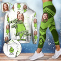 Personalized Grinch Hoodie & Leggings Set Custom Name Gift for Christmas Hoodie & Leggings GradoCreations