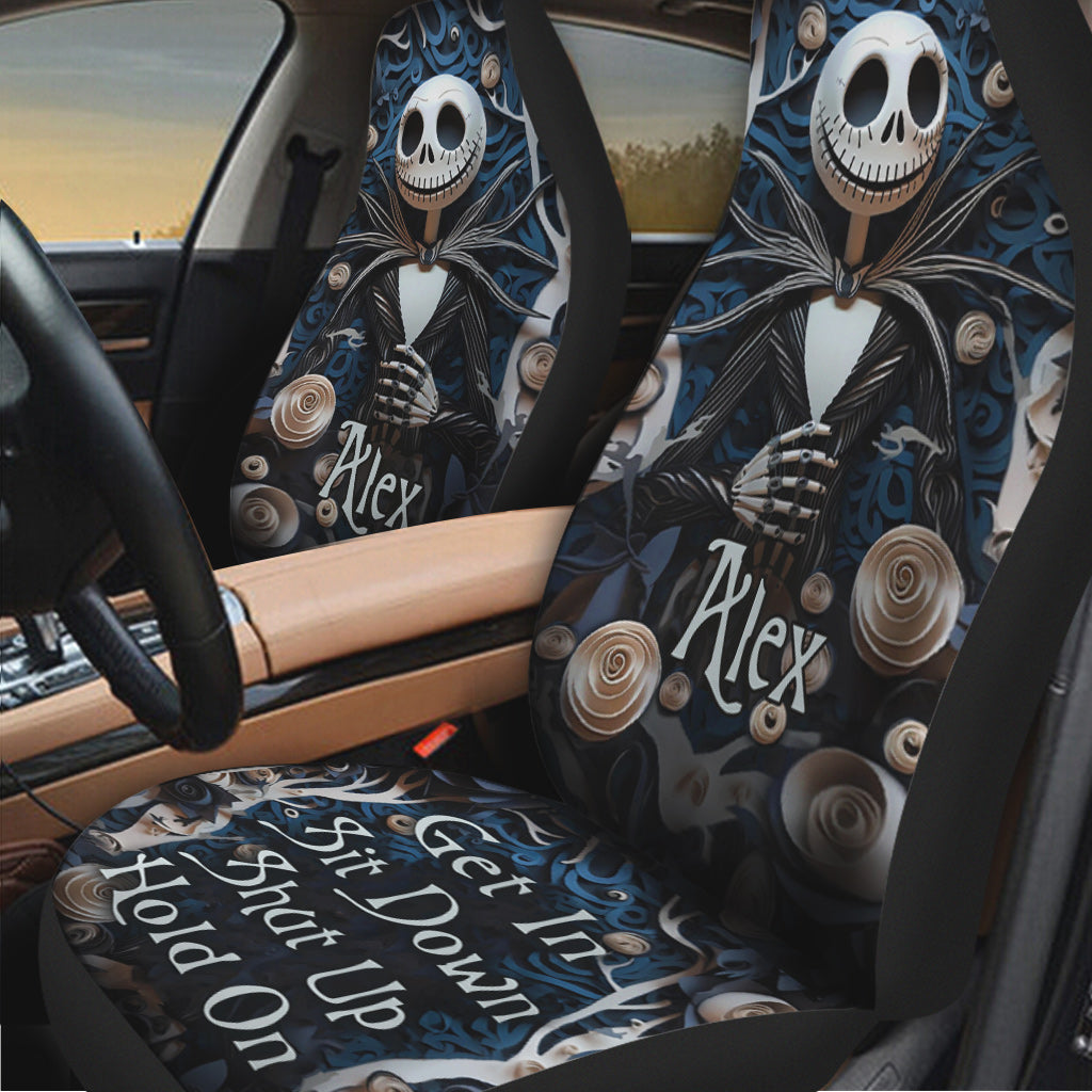 Personalized Nightmare Seat Covers Custom Name Gift for Halloween Seat Covers GradoCreations