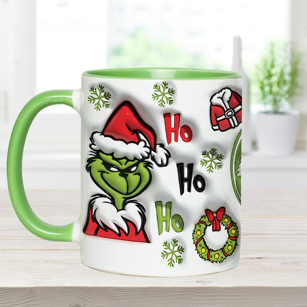 Personalized Grinch Accent Mug Custom Name Holiday Gift Accent Mug GradoCreations
