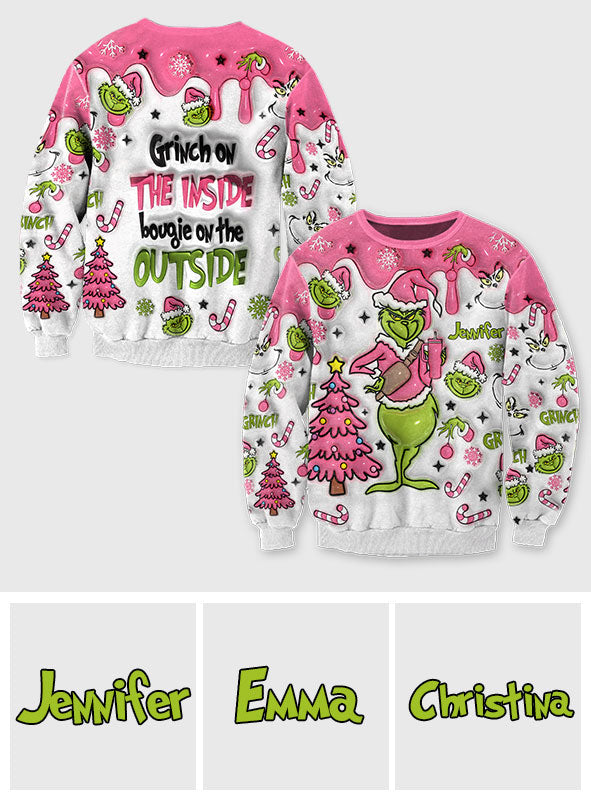 Personalized Grinch Ugly Christmas Sweater Gift for Mom Ugly Sweater GradoCreations