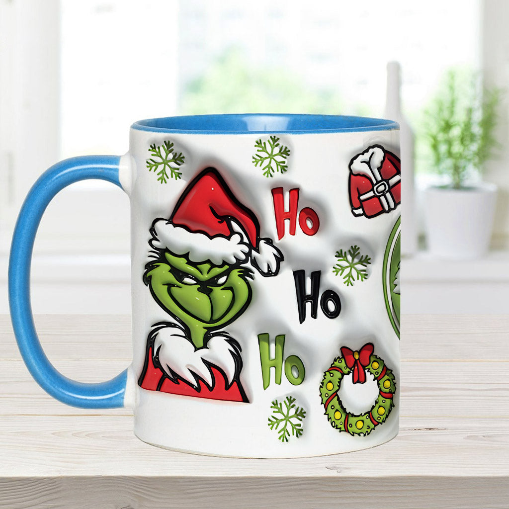 Personalized Grinch Accent Mug Custom Name Holiday Gift Accent Mug GradoCreations