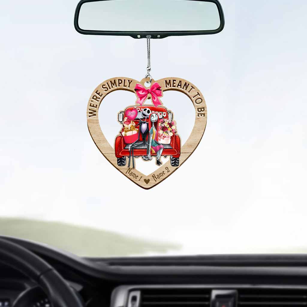 Personalized Couple Car Ornament Custom Name Gift for Christmas Car Ornament GradoCreations