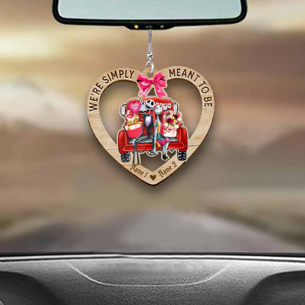 Personalized Couple Car Ornament Custom Name Gift for Christmas Car Ornament GradoCreations