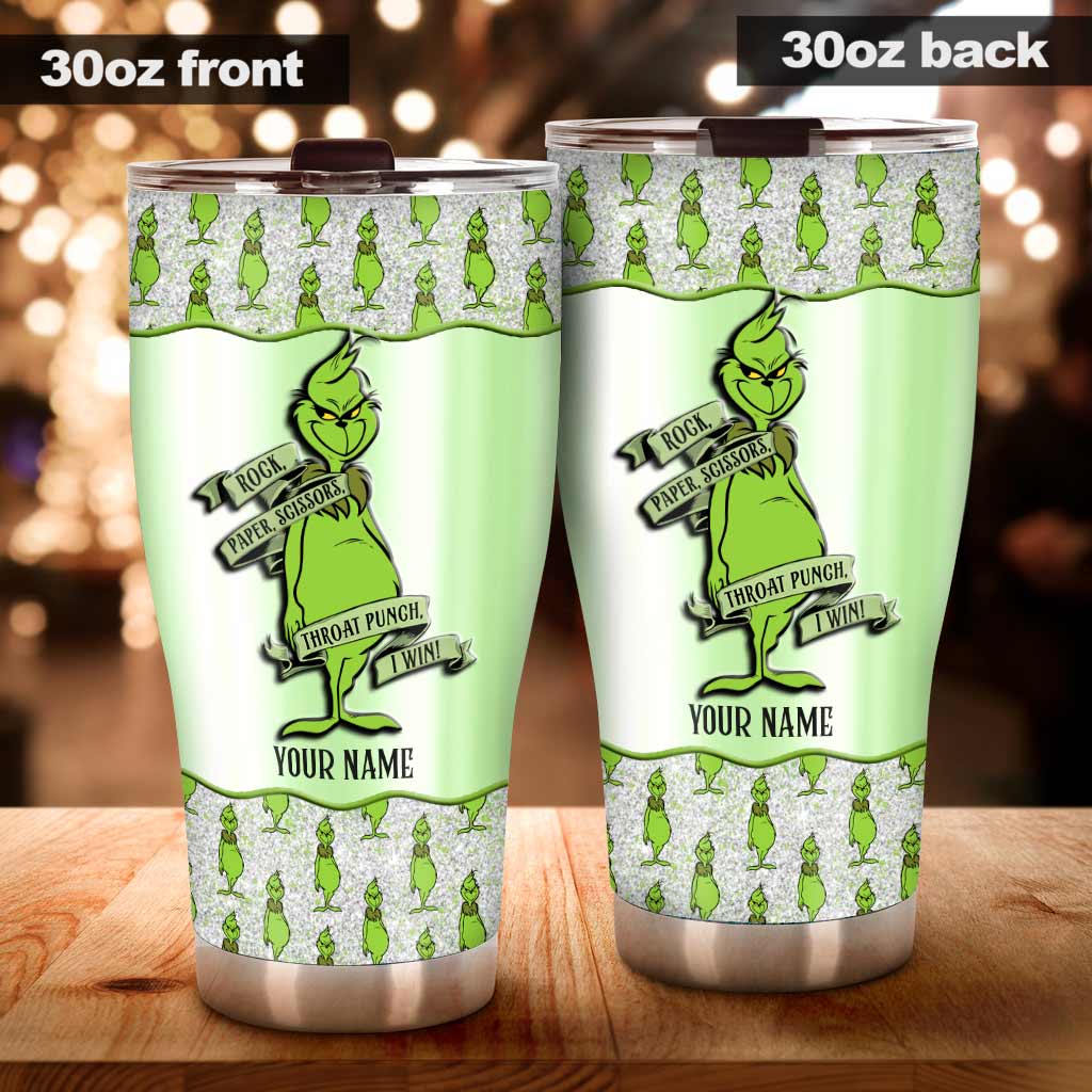 Personalized Grinch Tumbler Custom Name Gift for Christmas Tumbler GradoCreations
