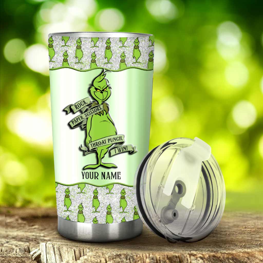 Personalized Grinch Tumbler Custom Name Gift for Christmas Tumbler GradoCreations