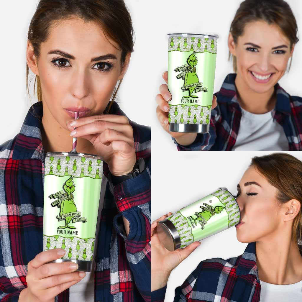 Personalized Grinch Tumbler Custom Name Gift for Christmas Tumbler GradoCreations