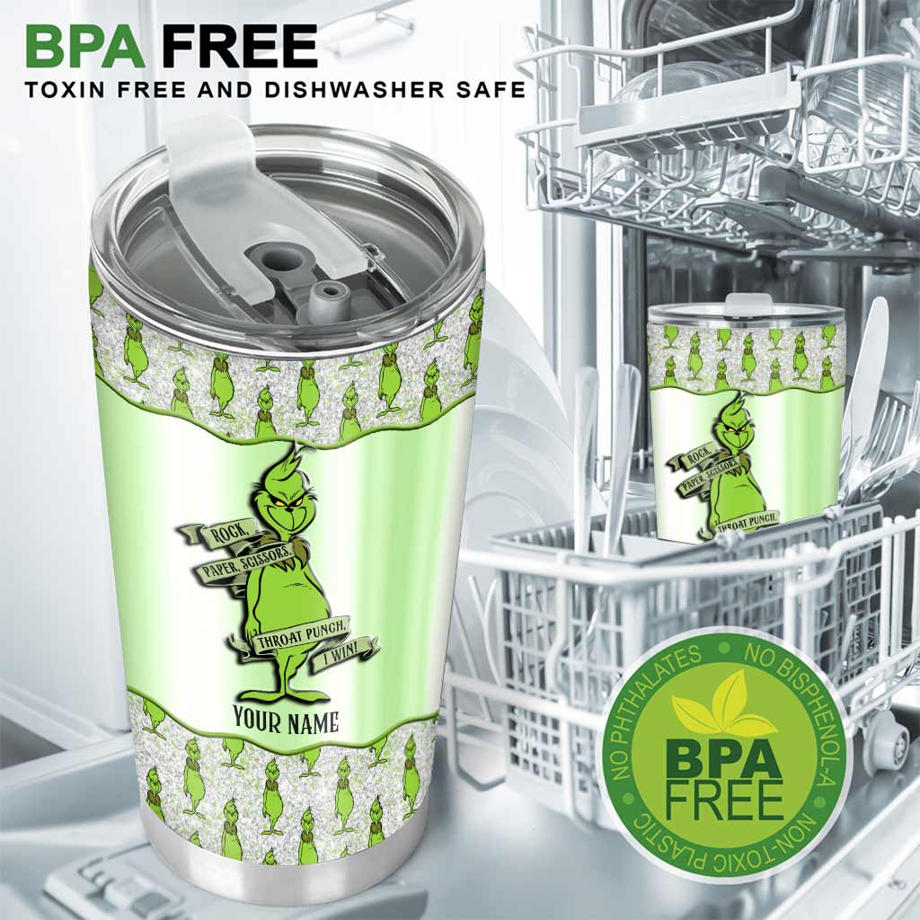 Personalized Grinch Tumbler Custom Name Gift for Christmas Tumbler GradoCreations