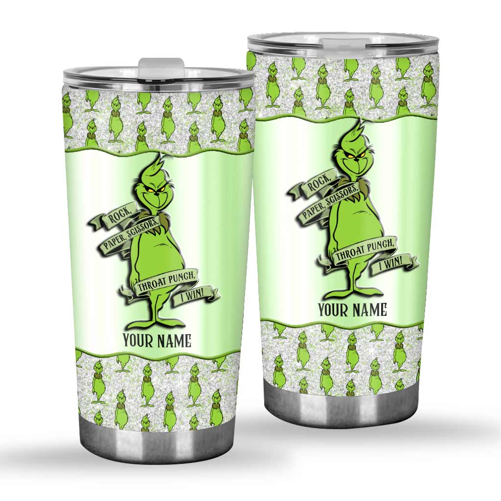 Personalized Grinch Tumbler Custom Name Gift for Christmas Tumbler GradoCreations