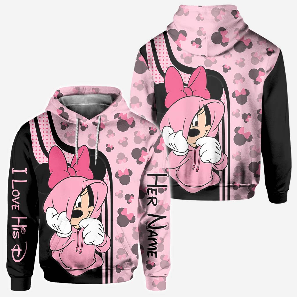Personalized Mickey Mouse Hoodie Custom Name Gift for Couples All Over Shirt GradoCreations