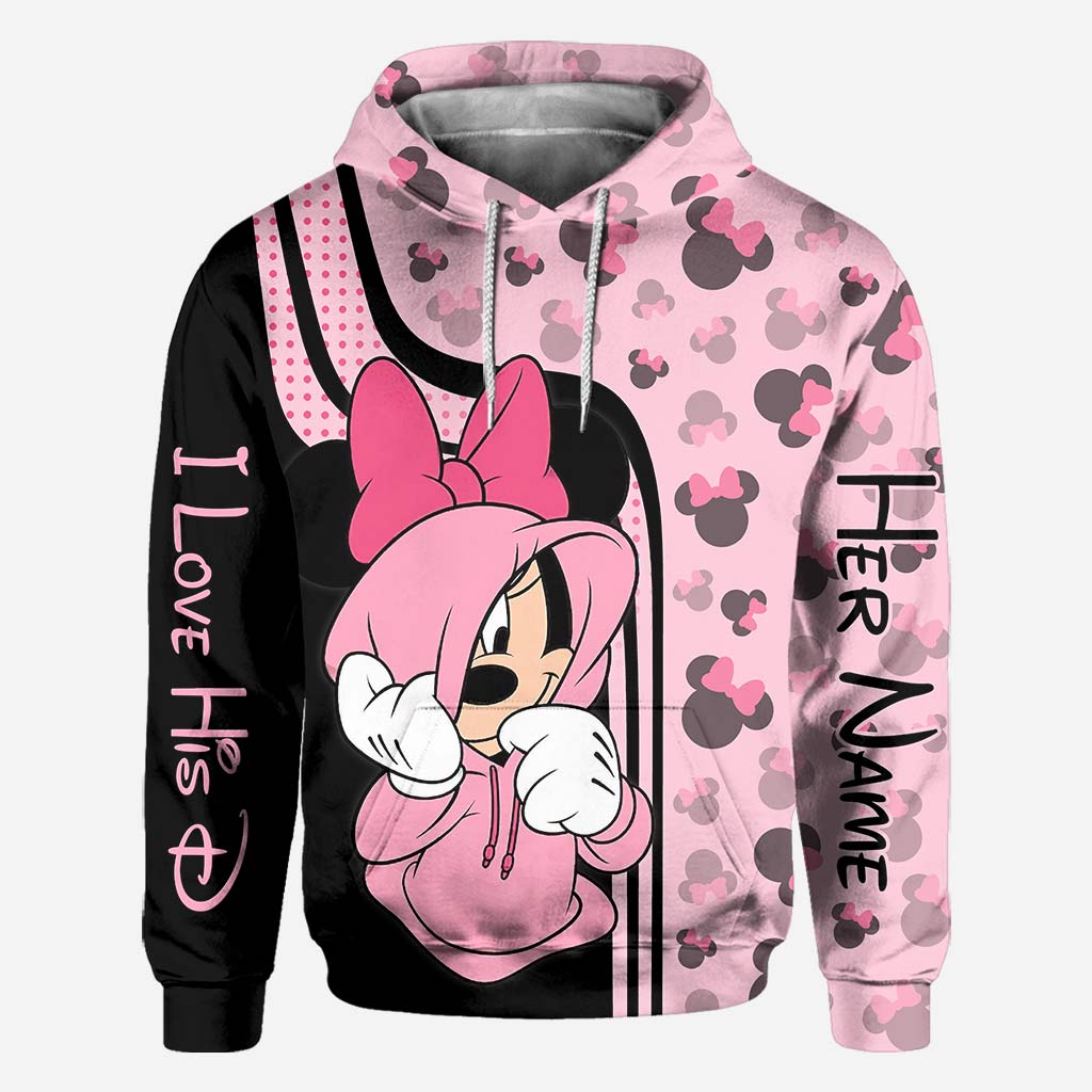 Personalized Mickey Mouse Hoodie Custom Name Gift for Couples All Over Shirt GradoCreations