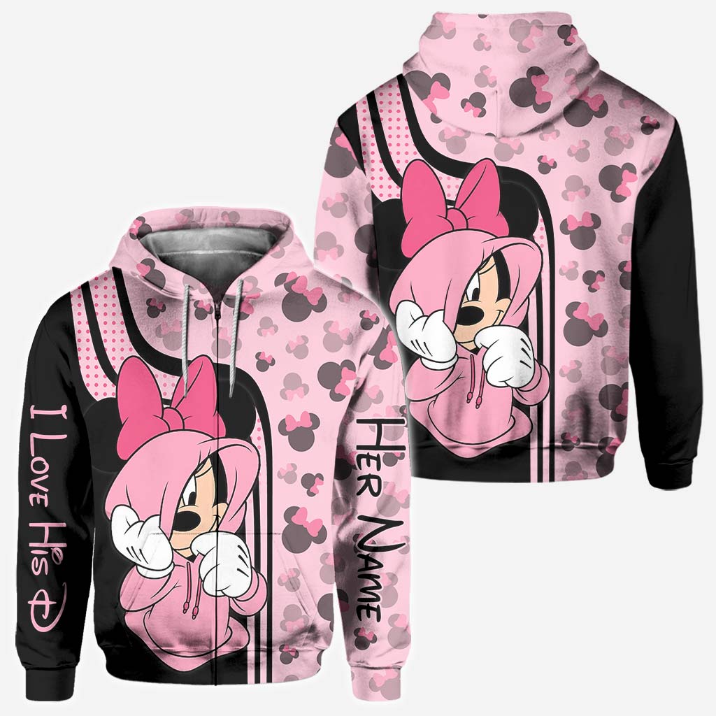 Personalized Mickey Mouse Hoodie Custom Name Gift for Couples All Over Shirt GradoCreations