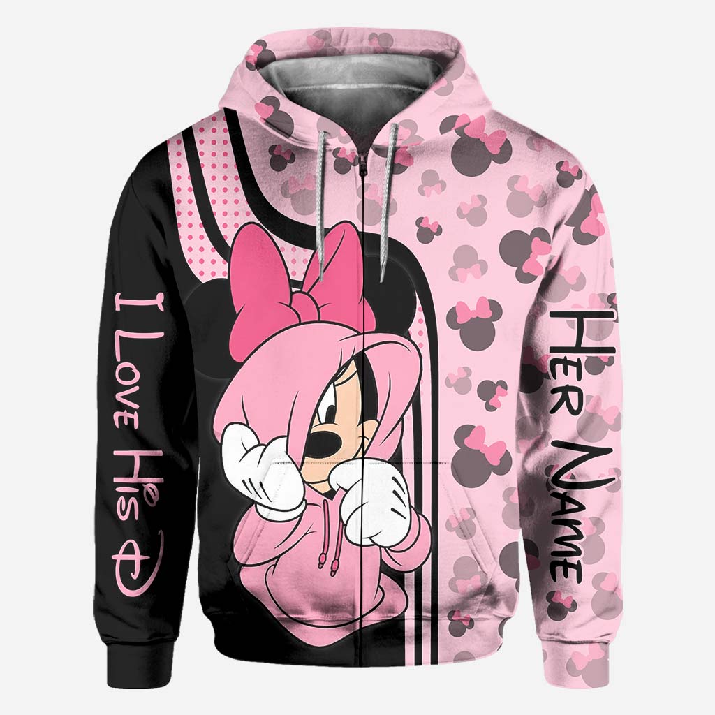 Personalized Mickey Mouse Hoodie Custom Name Gift for Couples All Over Shirt GradoCreations
