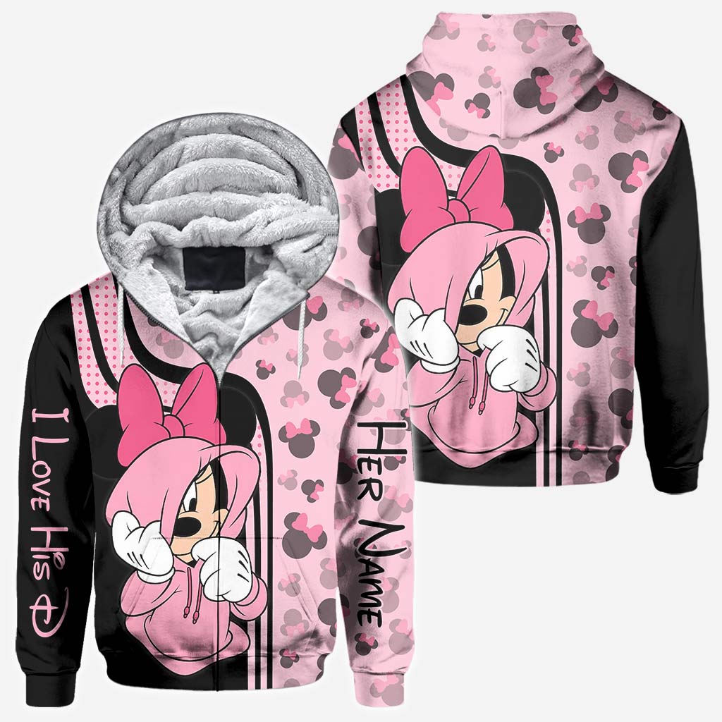 Personalized Mickey Mouse Hoodie Custom Name Gift for Couples All Over Shirt GradoCreations