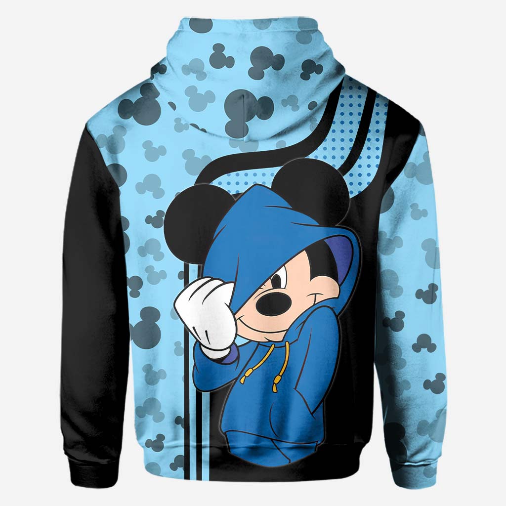 Personalized Mickey Mouse Hoodie Custom Name Gift for Couples All Over Shirt GradoCreations
