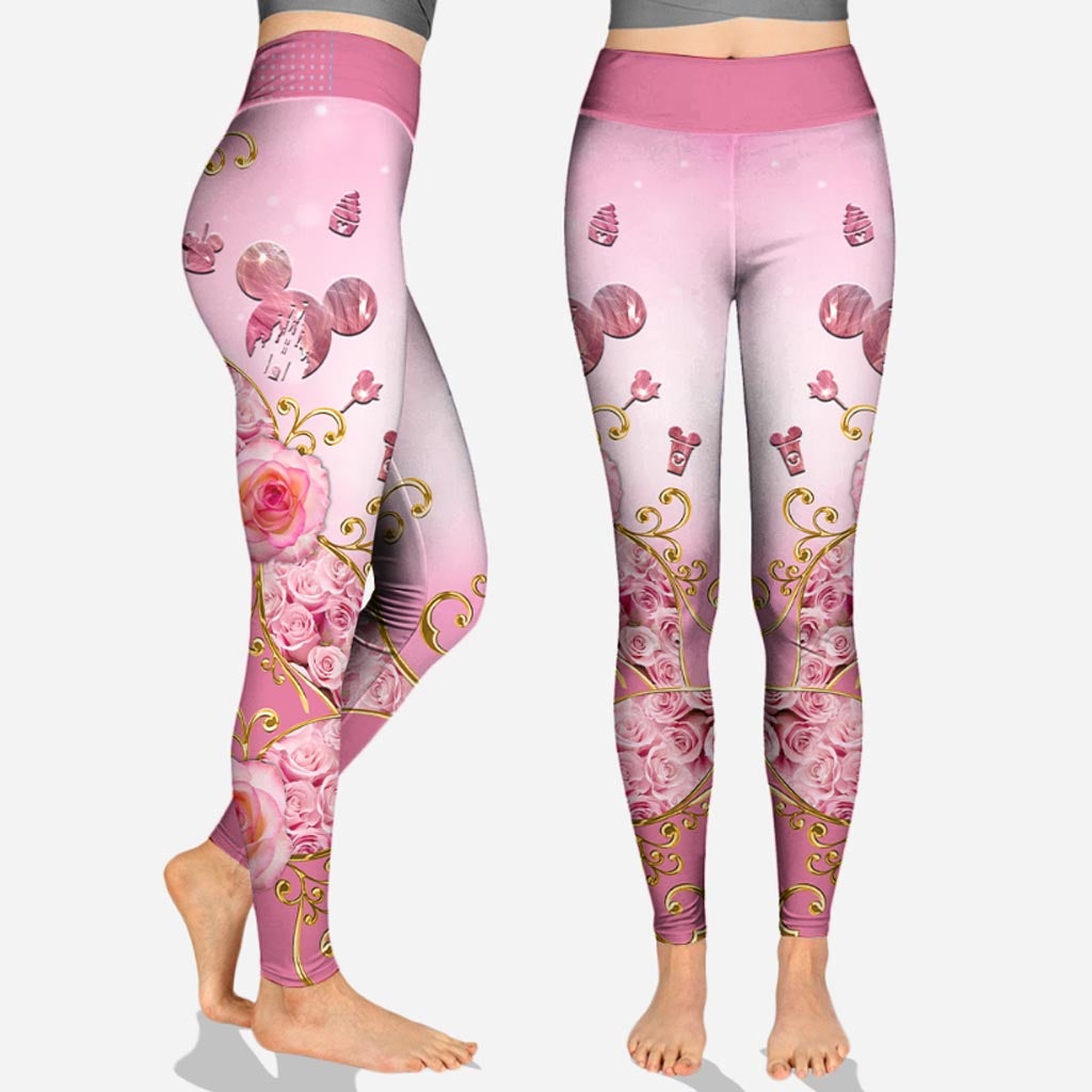 Personalized Pink Mouse Hoodie & Leggings Set Custom Name Gift Hoodie & Leggings GradoCreations