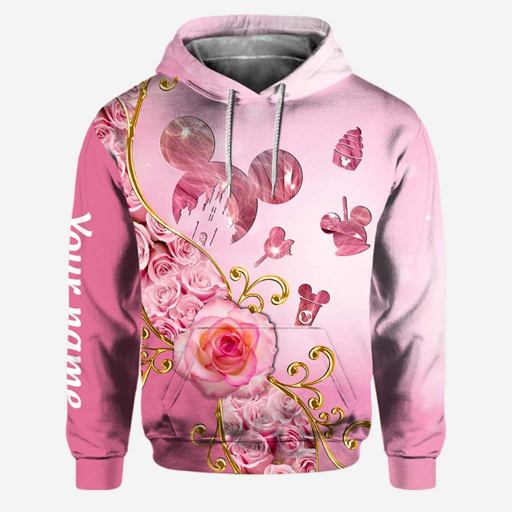 Personalized Pink Mouse Hoodie & Leggings Set Custom Name Gift Hoodie & Leggings GradoCreations