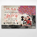 Personalized Couple Poster You & Me Custom Names Gift for Anniversary Canvas and Poster GradoCreations