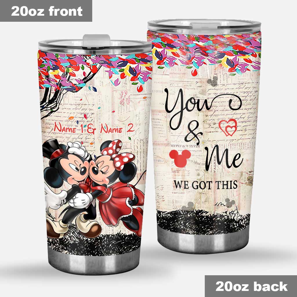 Personalized Couple Tumbler Custom Name Drinkware Gift Tumbler GradoCreations