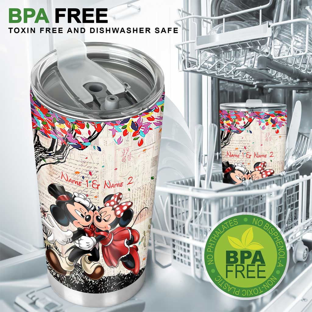 Personalized Couple Tumbler Custom Name Drinkware Gift Tumbler GradoCreations