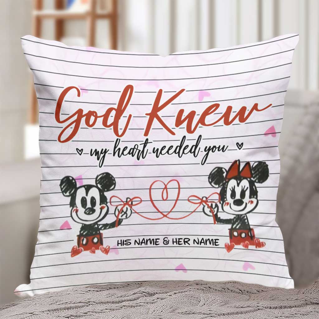 Personalized Couple Throw Pillow God Knew Design Custom Names Gift Throw Pillow GradoCreations