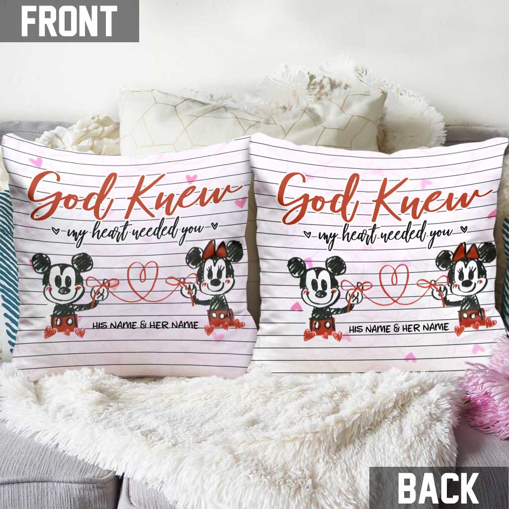 Personalized Couple Throw Pillow God Knew Design Custom Names Gift Throw Pillow GradoCreations
