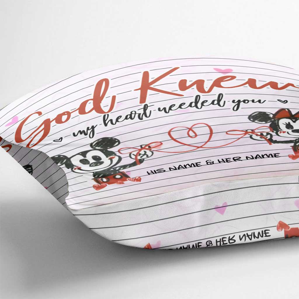Personalized Couple Throw Pillow God Knew Design Custom Names Gift Throw Pillow GradoCreations