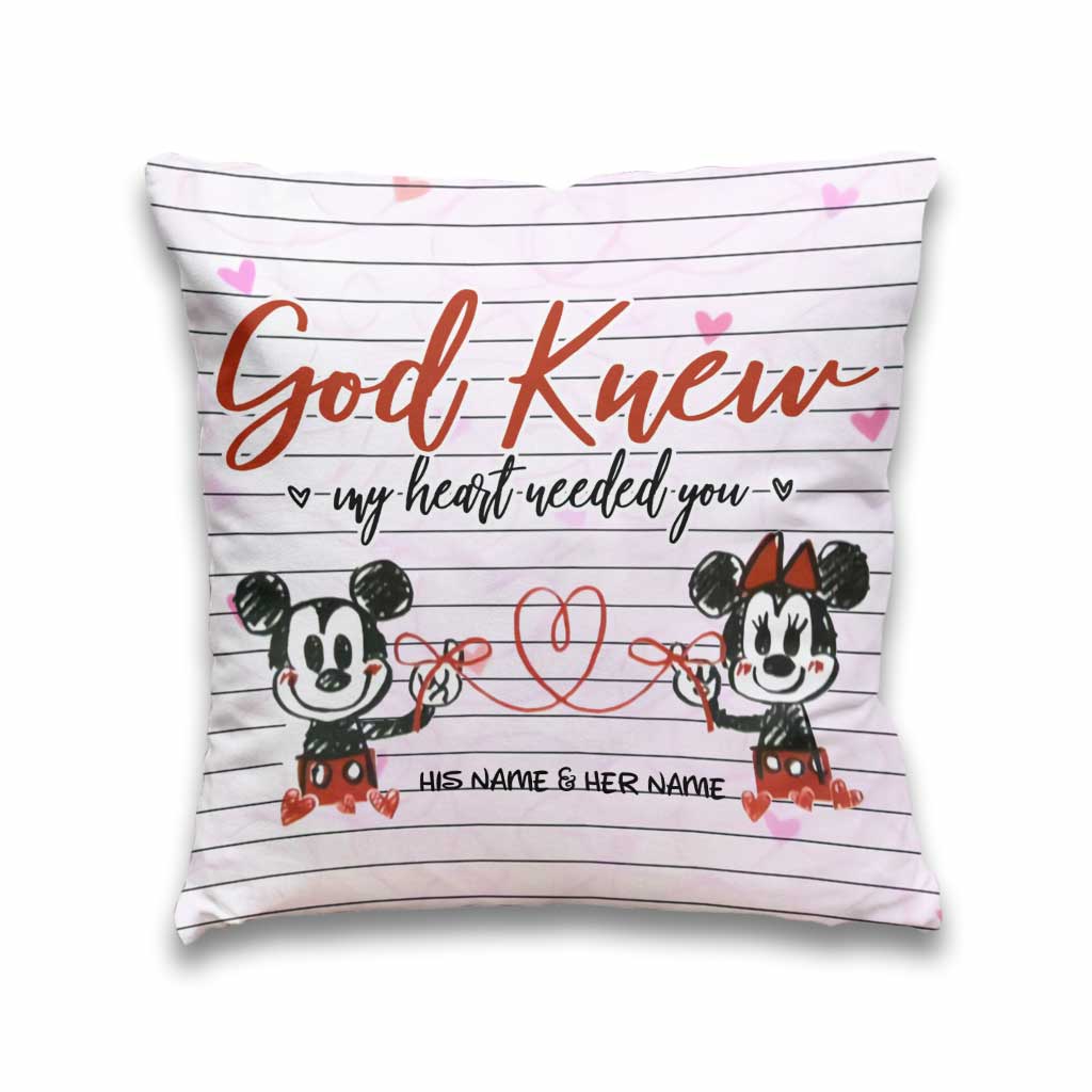Personalized Couple Throw Pillow God Knew Design Custom Names Gift Throw Pillow GradoCreations