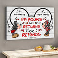 Personalized Mickey Mouse Canvas Print Unique Couple Gift Canvas and Poster GradoCreations