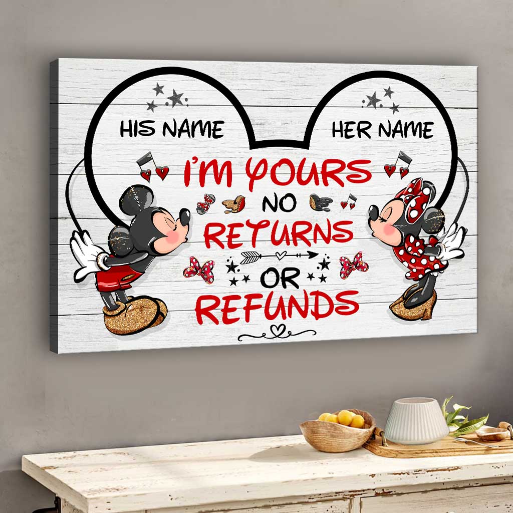Personalized Mickey Mouse Canvas Print Unique Couple Gift Canvas and Poster GradoCreations
