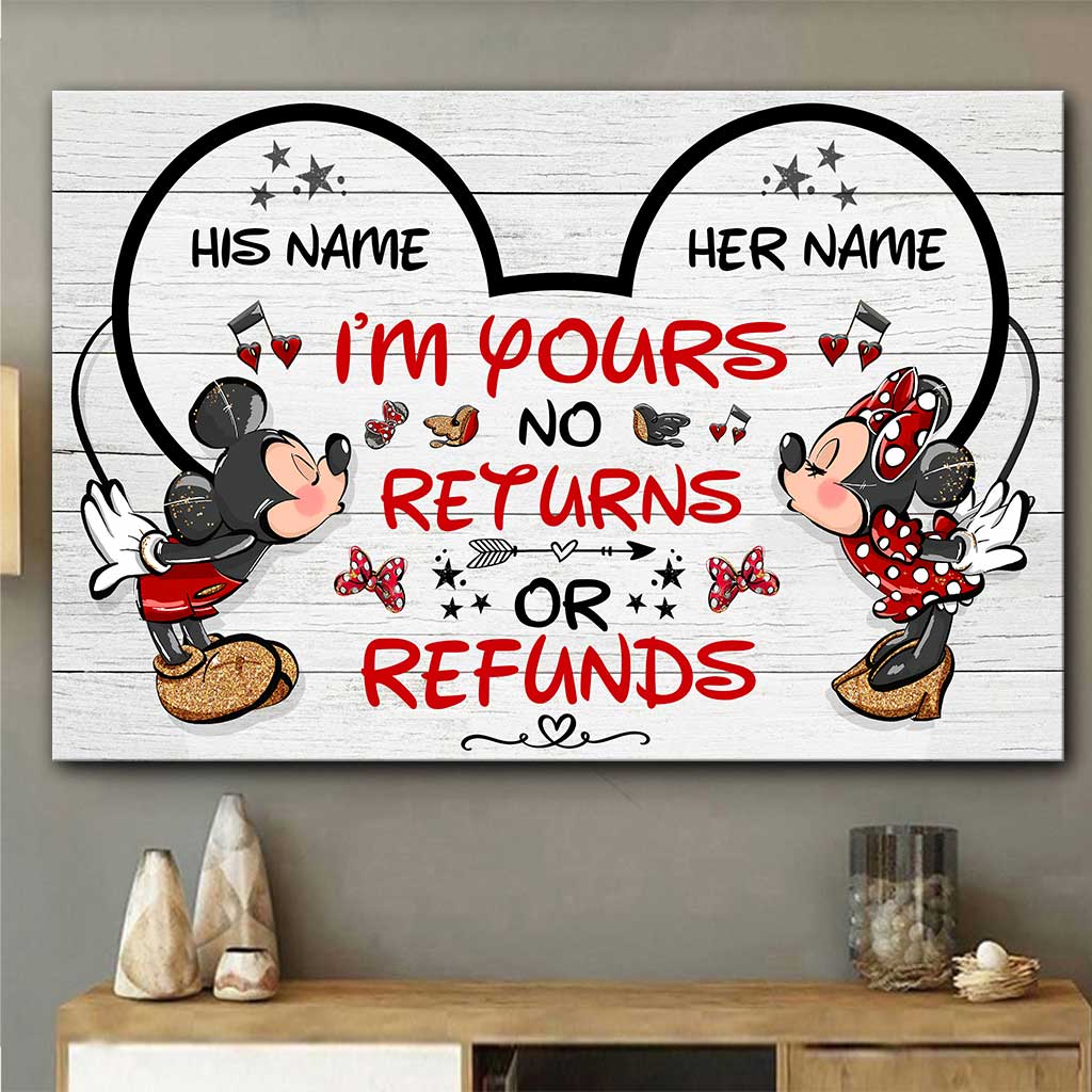 Personalized Mickey Mouse Canvas Print Unique Couple Gift Canvas and Poster GradoCreations