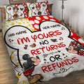 Personalized Mickey Mouse Quilt Set Custom Names Couple Gift Quilt Set GradoCreations