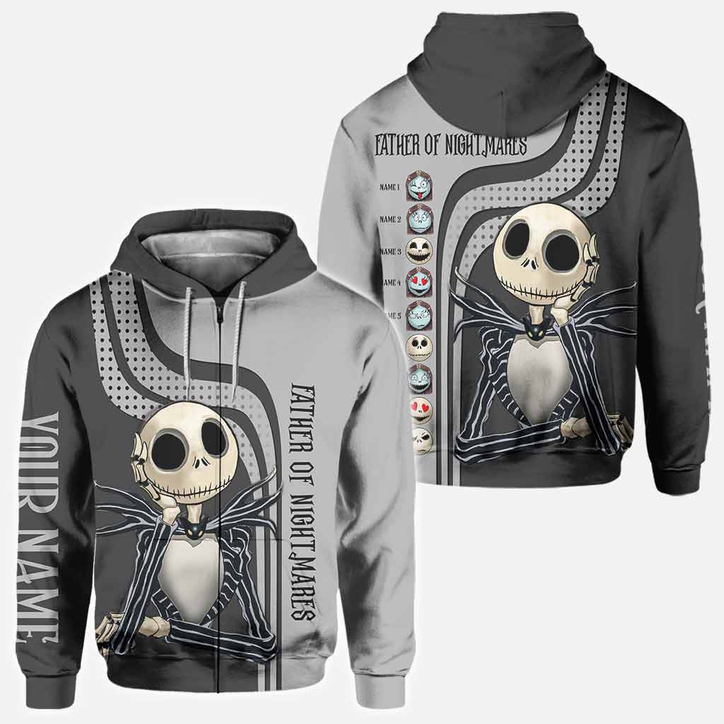Personalized Father of Nightmares Hoodie Custom Name Gift for Dad All Over Shirt GradoCreations