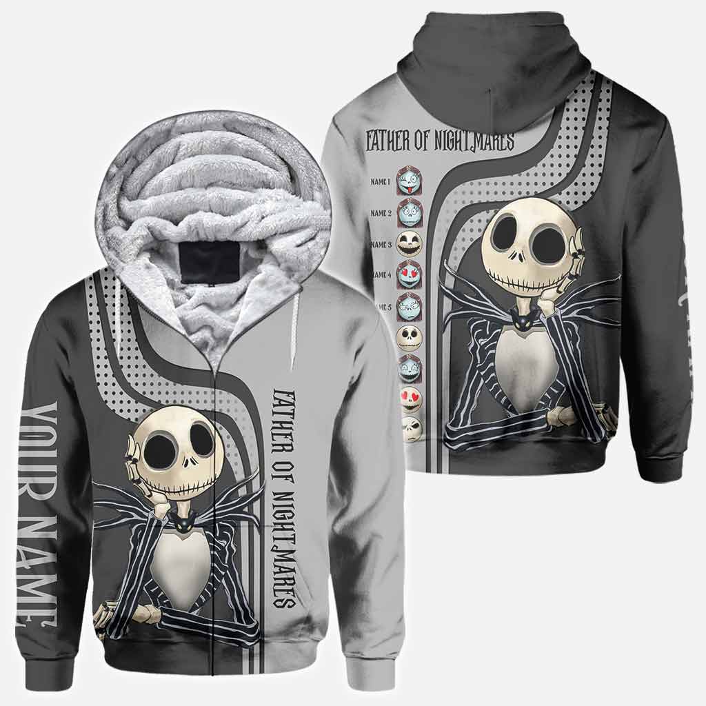 Personalized Father of Nightmares Hoodie Custom Name Gift for Dad All Over Shirt GradoCreations