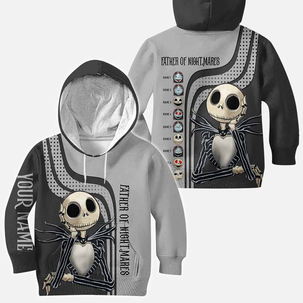 Personalized Father of Nightmares Hoodie Custom Name Gift for Dad All Over Shirt GradoCreations