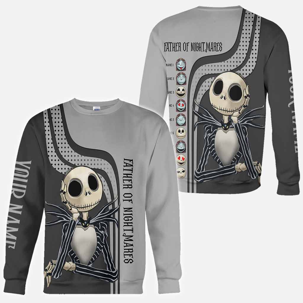 Personalized Father of Nightmares Hoodie Custom Name Gift for Dad All Over Shirt GradoCreations