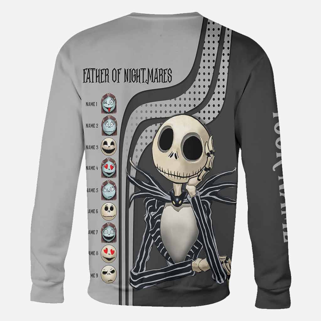 Personalized Father of Nightmares Hoodie Custom Name Gift for Dad All Over Shirt GradoCreations