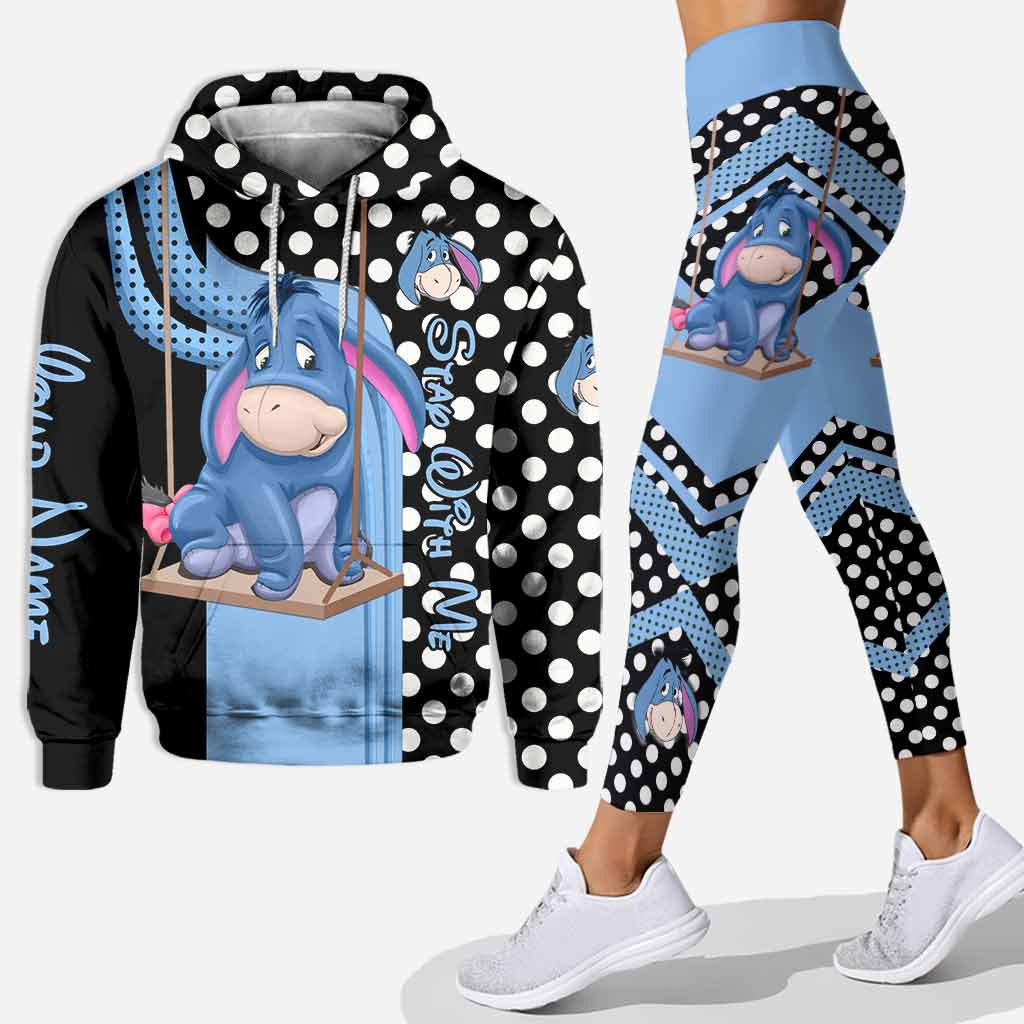 Personalized Eeyore Mouse Hoodie and Leggings Set for Kids Hoodie & Leggings GradoCreations