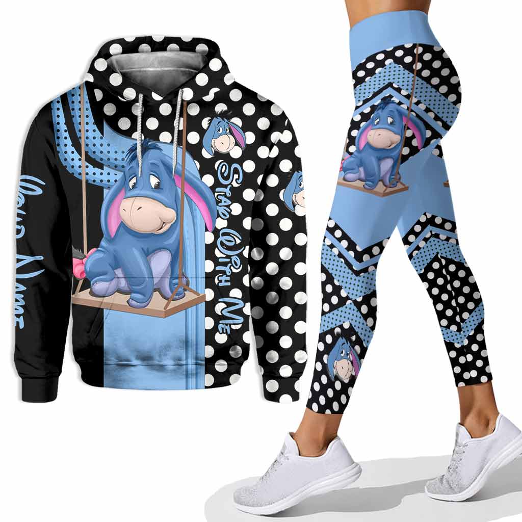 Personalized Eeyore Mouse Hoodie and Leggings Set for Kids Hoodie & Leggings GradoCreations
