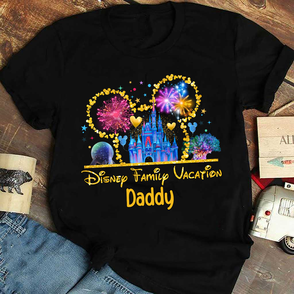 Personalized Disney Family Vacation T-shirt & Hoodie for Dad T-shirt & Hoodie GradoCreations