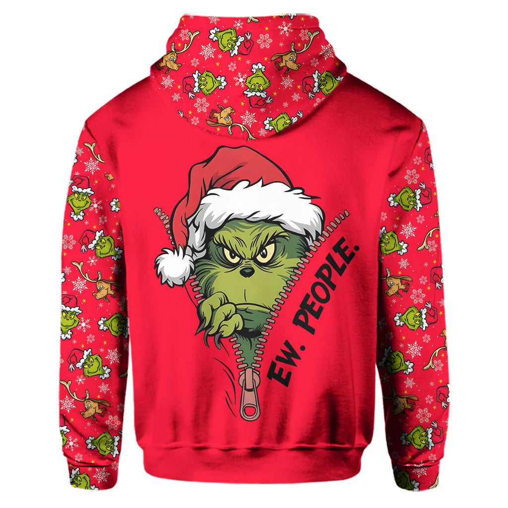 Personalized Ew People Christmas Hoodie & Sweatpants Set Hoodie & Sweatpants GradoCreations