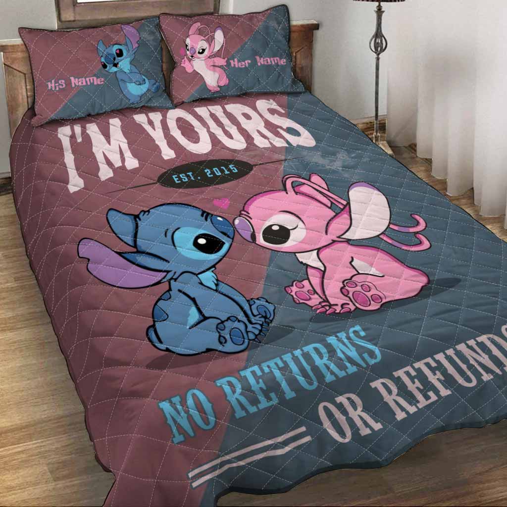 Personalized Cartoon Quilt Set with Custom Names | Unique Couple Gift Quilt Set GradoCreations