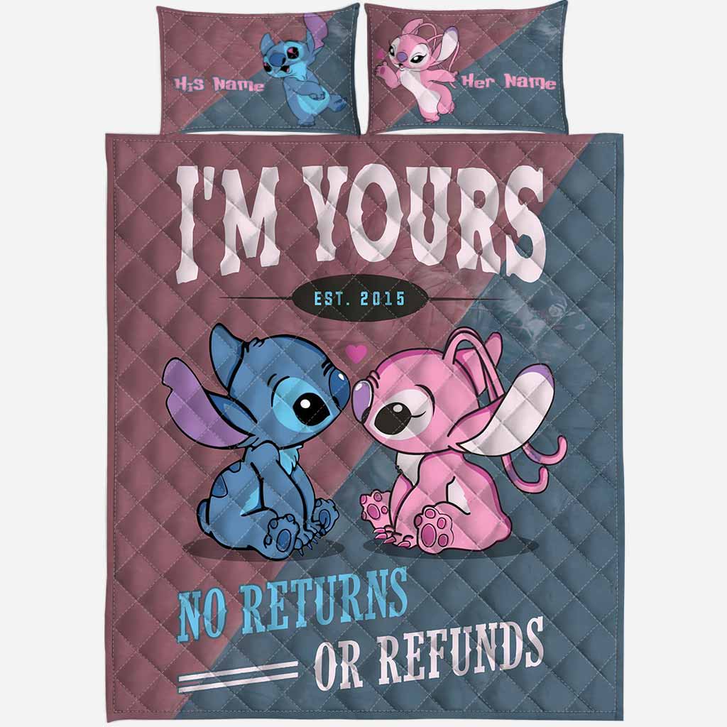 Personalized Cartoon Quilt Set with Custom Names | Unique Couple Gift Quilt Set GradoCreations